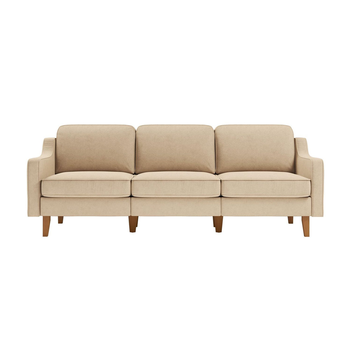 Kingston Extra (220 x 84 x 87 cm) 3-sitssoffa Sand valnöt