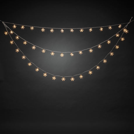 Gardin Snöflingor 44 Varmvita LED Ljusslinga Ute