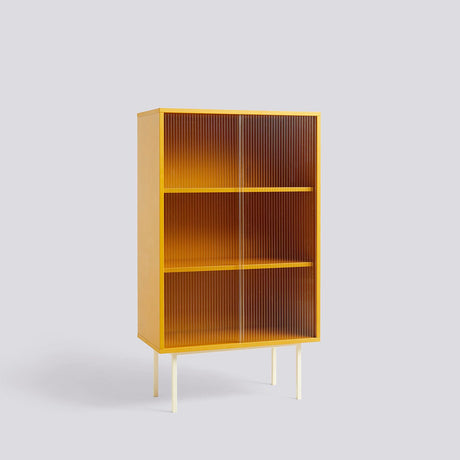 Colour Cabinet med glasdörrar högt 75 × 39 × 130 cm Skåp Yellow