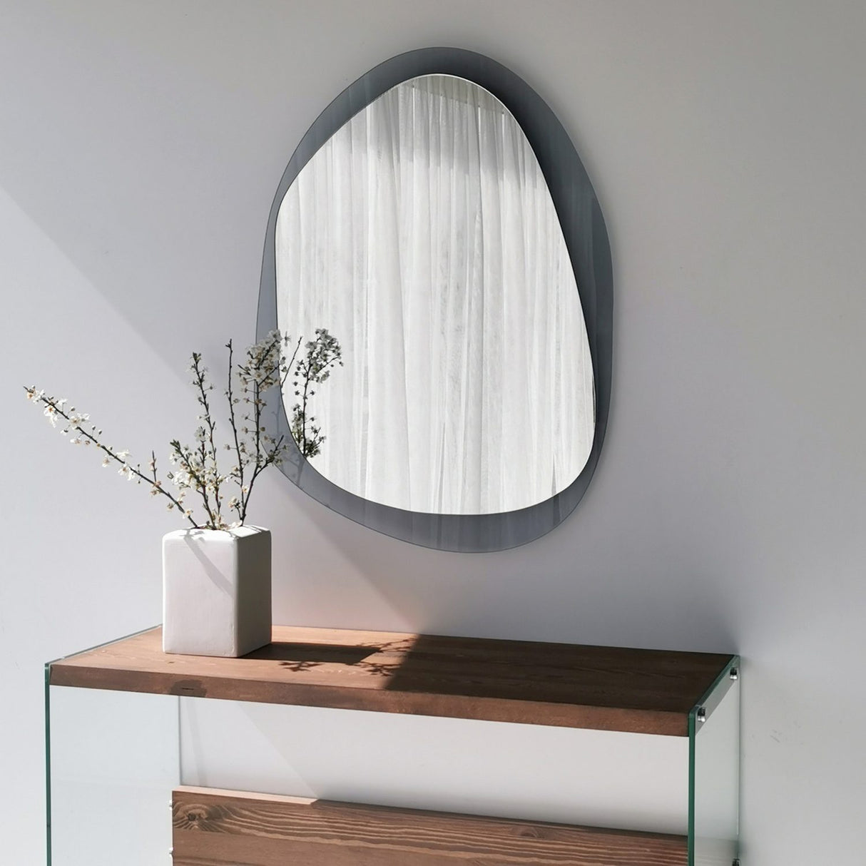 Aqua A344 (72 x 71 x 6 cm) Rökfärgad Spegel