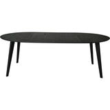 Sagene Matbord Svartlackad Ekfaner, 130 cm