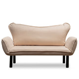 Tunis (150 x 70 x 75 cm) Creme 2-sits bäddsoffa