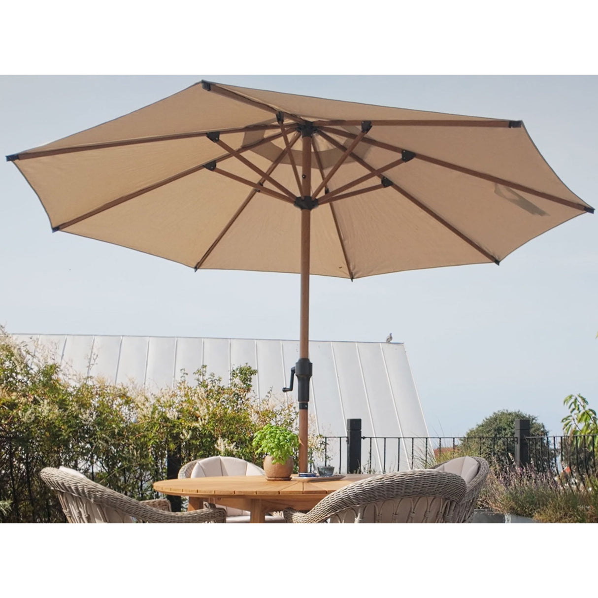 Parasoll 300 cm Beige