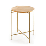 Shado IV (46 x 56 x 46 cm) Soffbord Guld Natur
