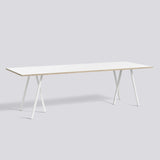 Loop Stand L250 × B92,5 × H74 cm Matbord White – laminat, White – pulverlackerat stål