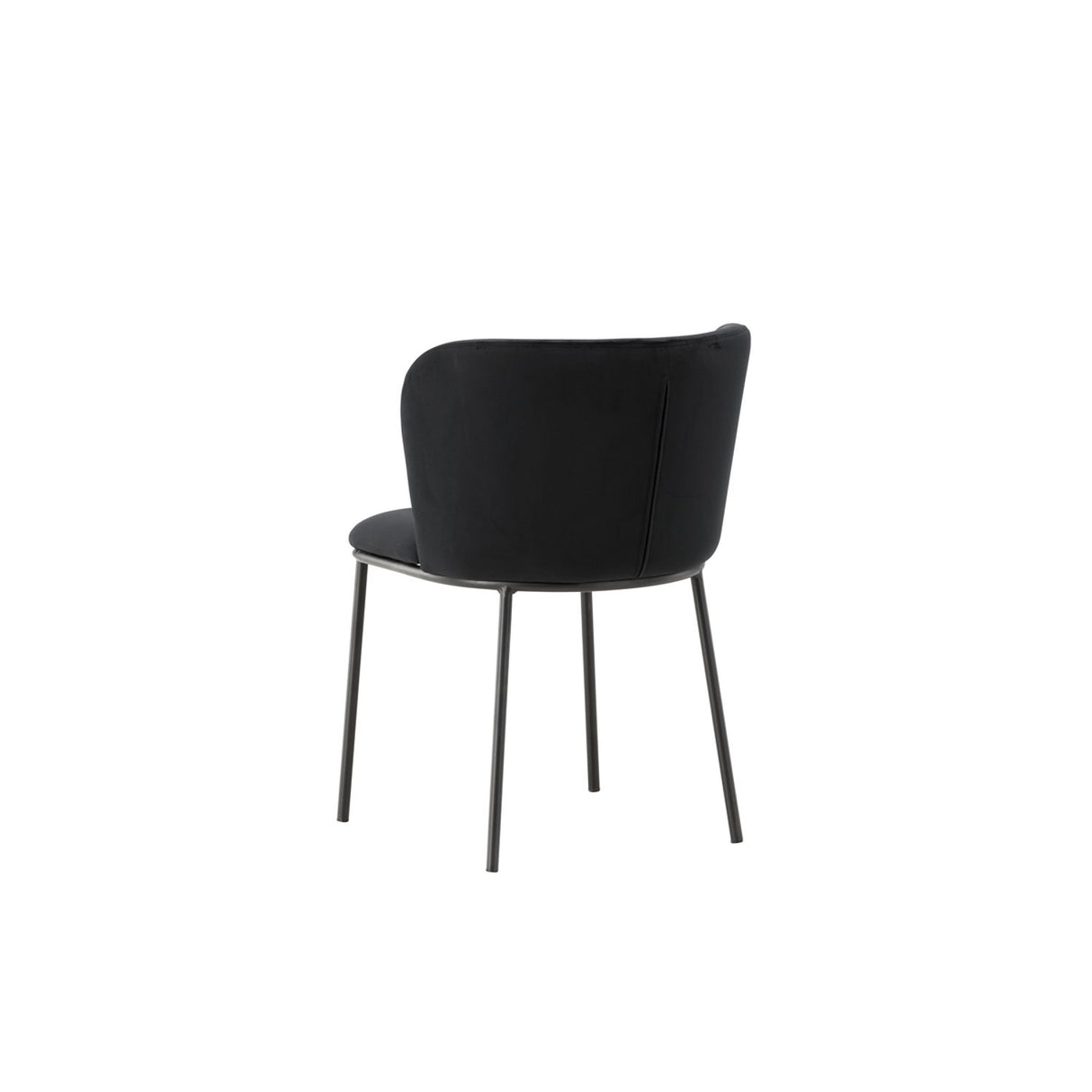 Edina Matstol Svart, Polyestersammet, 60 x 77 x 53