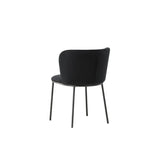 Edina Matstol Svart, Polyestersammet, 60 x 77 x 53