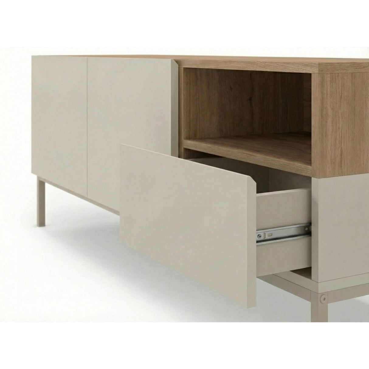 Cailin 140 (140 x 55 x 41,8 cm) TV-bänk Sandsten naturlig ek