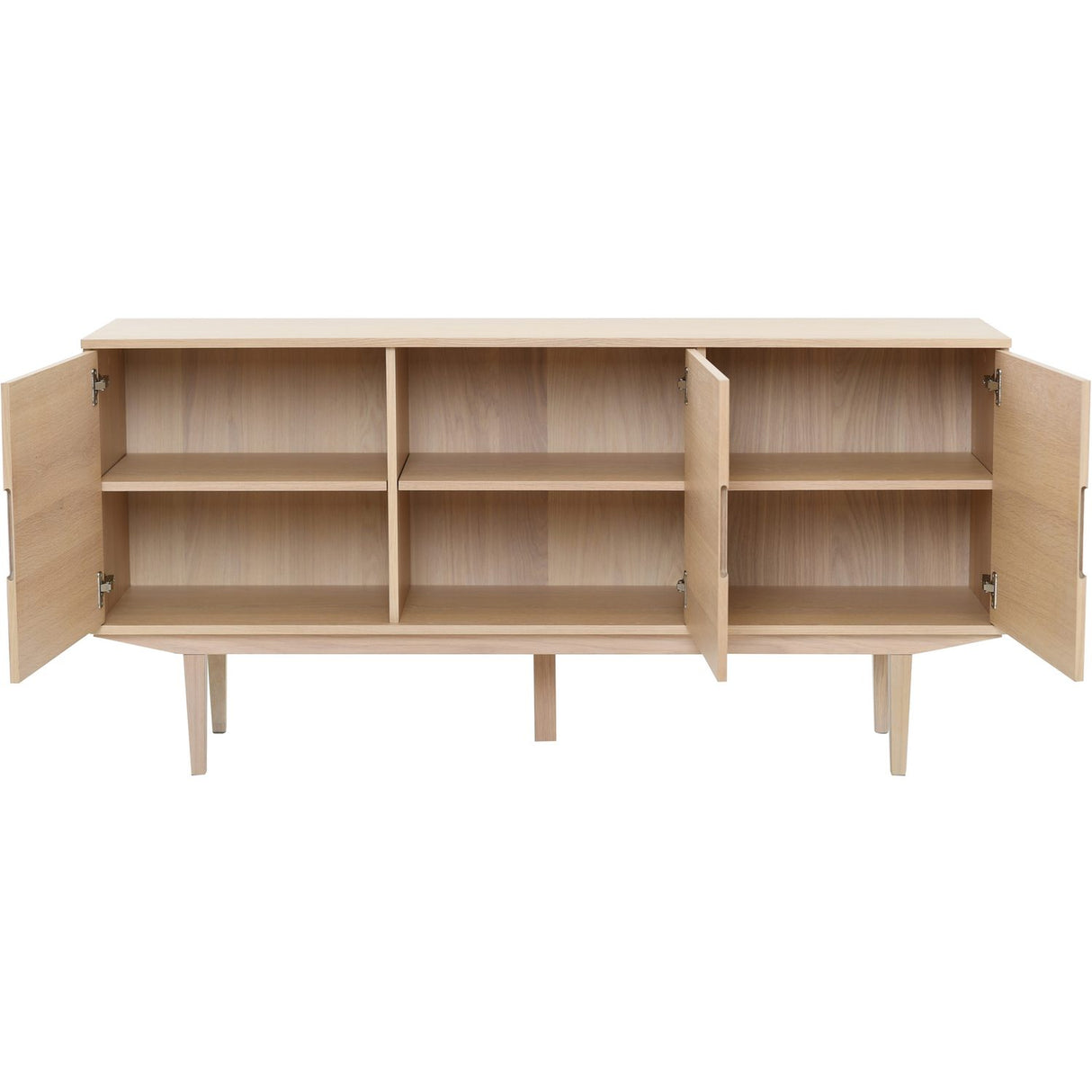 Sagene med 3 Dörrar Sideboard Vitpigmenterad