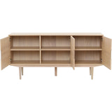 Sagene med 3 Dörrar Sideboard Vitpigmenterad
