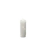 Vaxljus varmvita micro LED timer 4/8h 2xAA Dekorationsljus El 5x15,2 cm, Vit