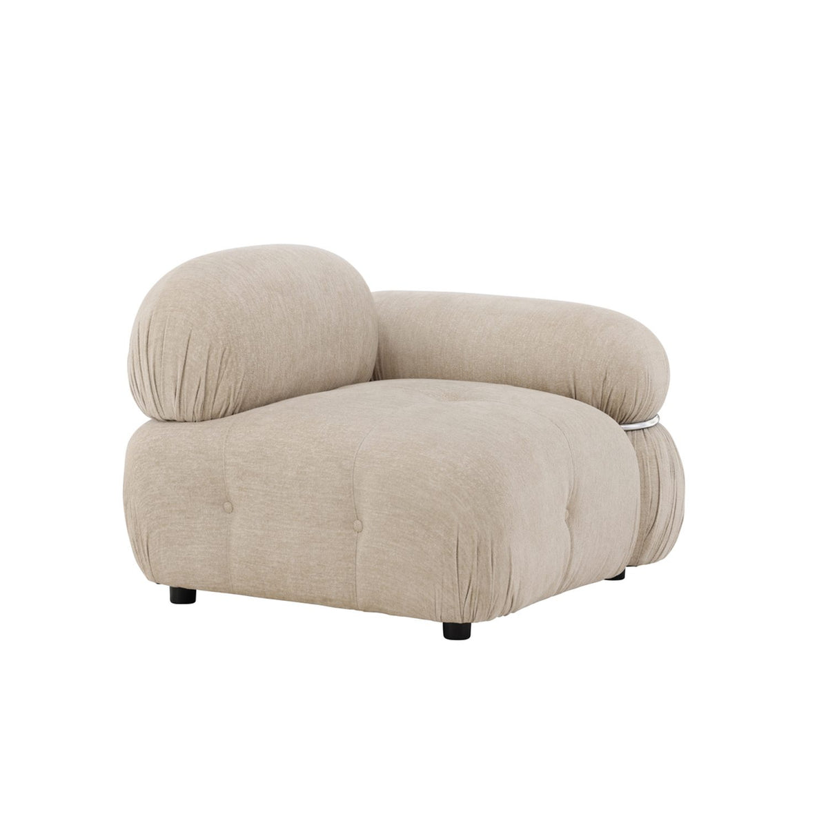 Mika Soffmodul Beige, Vänster Hörndel, Silver
