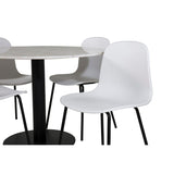 Estelle, Arctic Rund matgrupp Svart, vit, Svart, vit, ⌀106