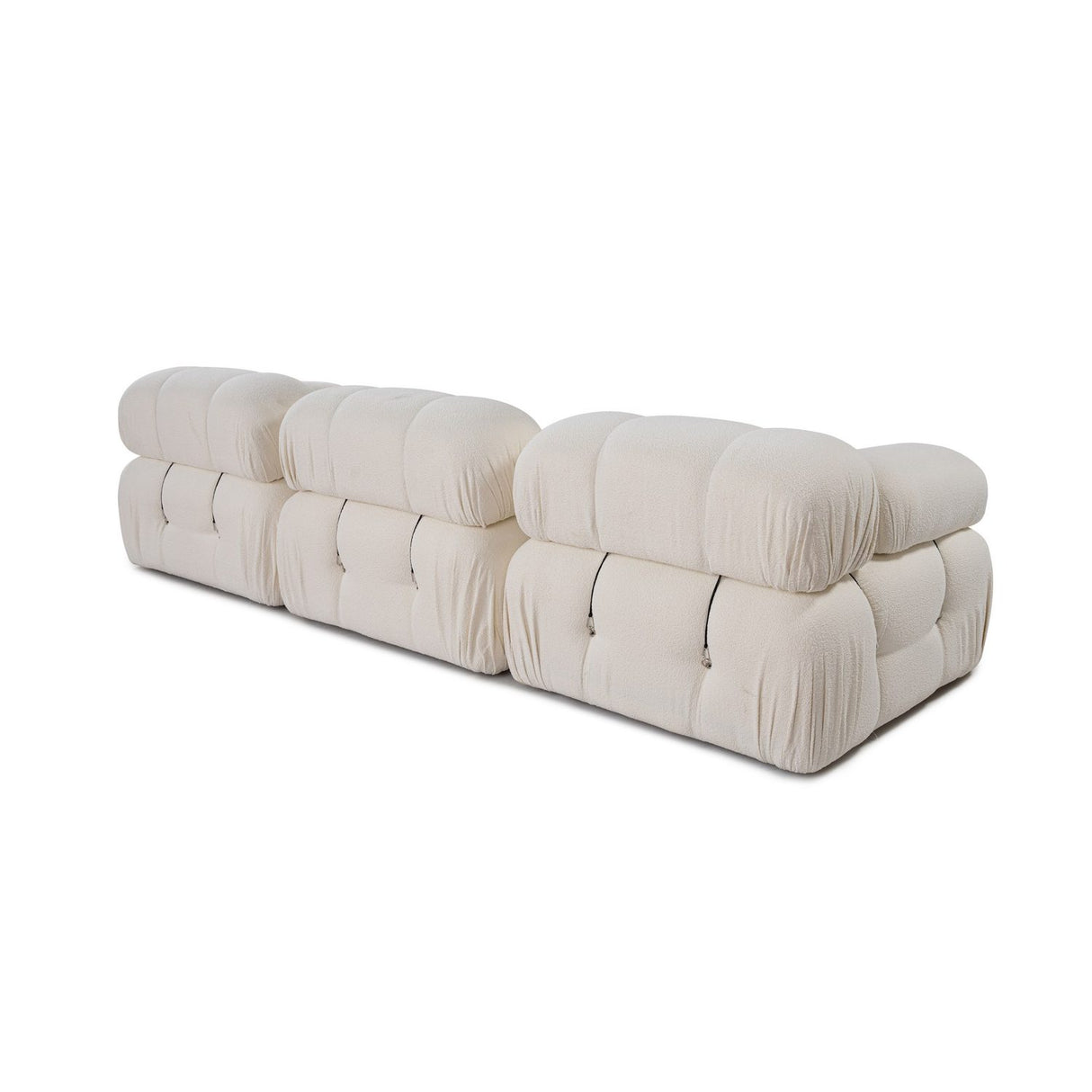 Vienna Beige L1-O1-1R-PUF (288 x 95 x 75 cm) Hörnsoffa Vit