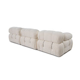 Vienna Beige L1-O1-1R-PUF (288 x 95 x 75 cm) Hörnsoffa Vit