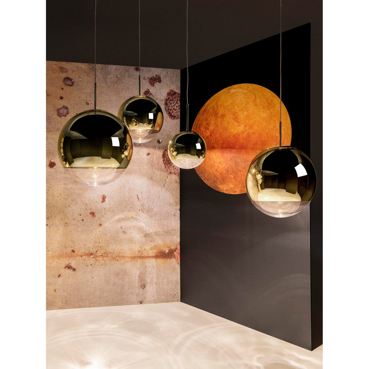 Mirror Ball Pendellampa LED Gold, 40 cm