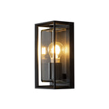Brindisi E27 Svart/Klarglas Vägglampa Ute