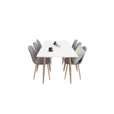 Polar, Polar Rektangulär matgrupp Natur, Natur,VIT, 180 x 90