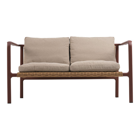Motty 2-sits Soffa 140x76 cm Zin Red/Teddy Beige