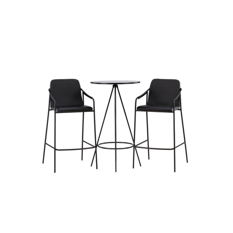 Bistro, Tvist Rund matgrupp Svart, Svart, ⌀60
