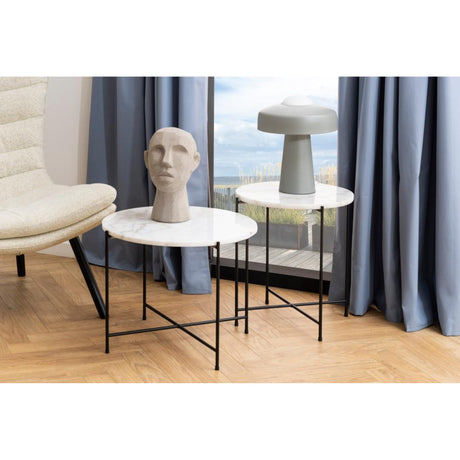 Opera Sidobord Rund 42 cm Vit