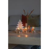 3 Ljus LED Trä Natur Julbock Elljusstake