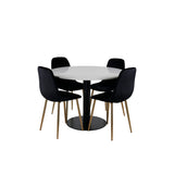 Razzia, Polar Rund matgrupp Svart, Guld, Svart,Vitt, ⌀106