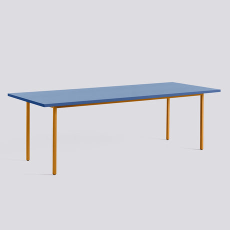 Two-Colour L240 × B90 × H74 cm Matbord Blue, Ochre – pulverlackerat stål