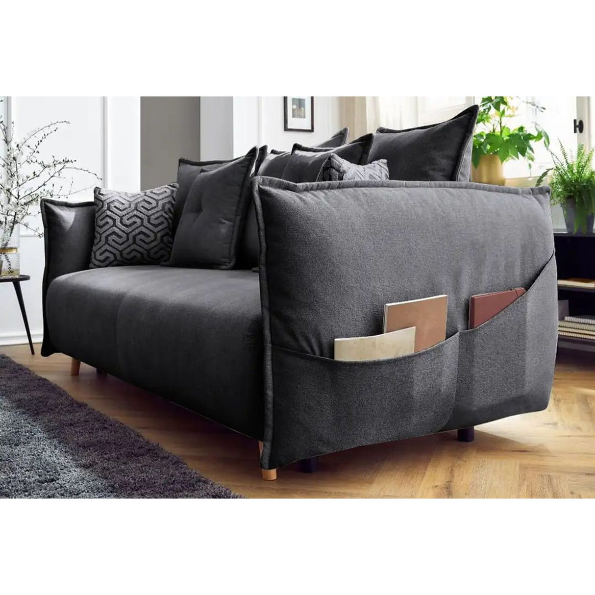 Eros 3-sits bäddsoffa Antracitgrå