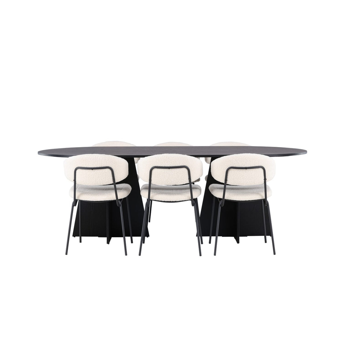 Bootcut, Chico Oval matgrupp Vit, Svart, 230 x 115