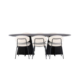 Bootcut, Chico Oval matgrupp Vit, Svart, 230 x 115