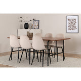 Uno, Polar Rektangulär matgrupp Beige, Svart, Svart,Natur, 200 x 90