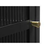 Riviera Vitrinskåp 160 cm Svart