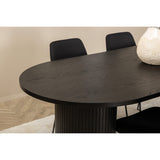 Bianca, Muce Oval matgrupp Svart, Svart, 200 x 90