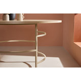 Köpenhamn Runt matbord Beige, vitlaserad, MDF, ⌀140