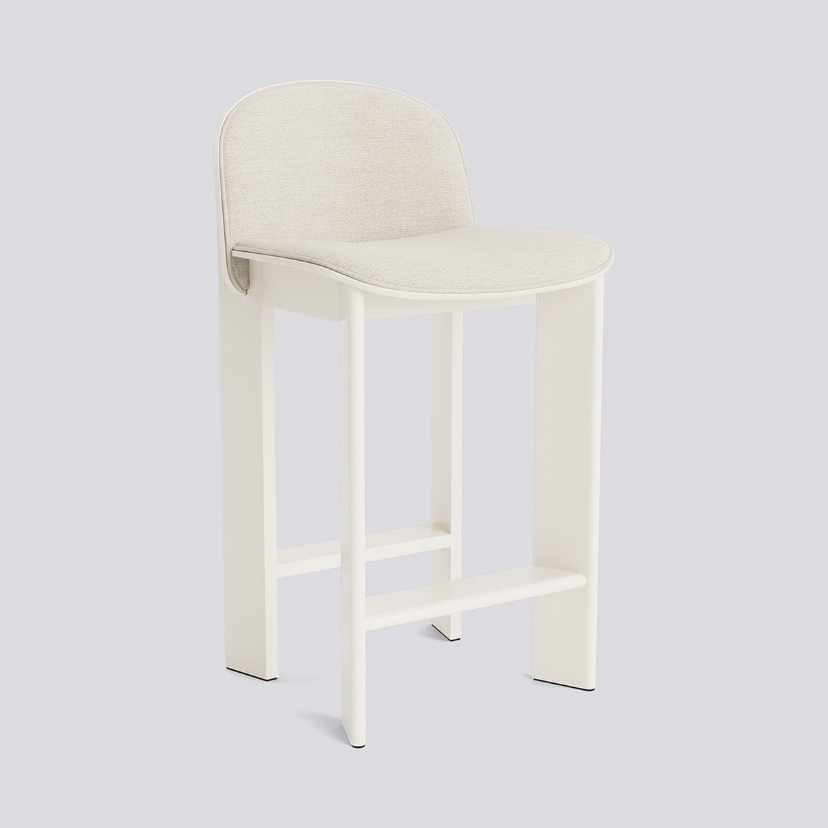 Chisel 35 med ryggstöd 65 cm Barpall Cream white – lackerad bokfaner, Mode 011