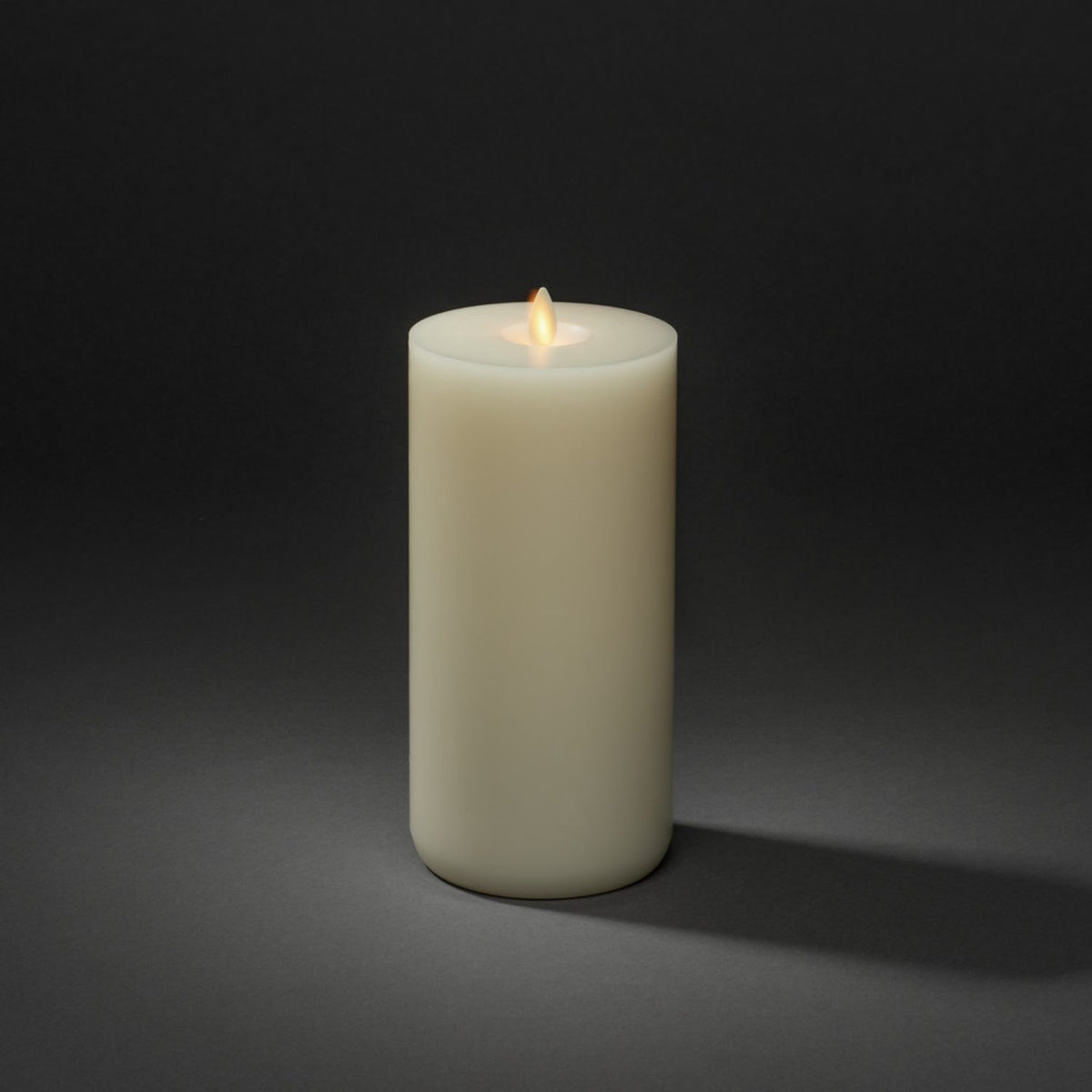 Vaxljus gräddvit, varmvit LED 2xD Dekorationsljus El 9,6x21,8 cm