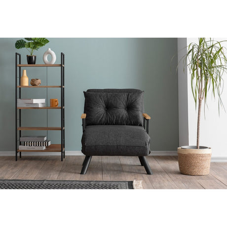 Apia Enkel Mörk (26 x 120 x 60 cm) Grå 1-sits bäddsoffa