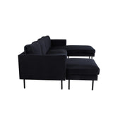Zoom Schäslongsoffa Svart