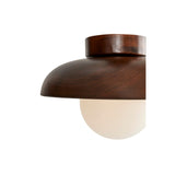 Hand-T (H 24 cm) Vägglampa Valnöt vit