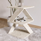 Albeni (29,6 x 54,2 x 29,6 cm) Travertin Sidobord