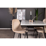 Estelle, Polar Rektangulär matgrupp Beige,svart, Svart,Vitt, 140 x 90