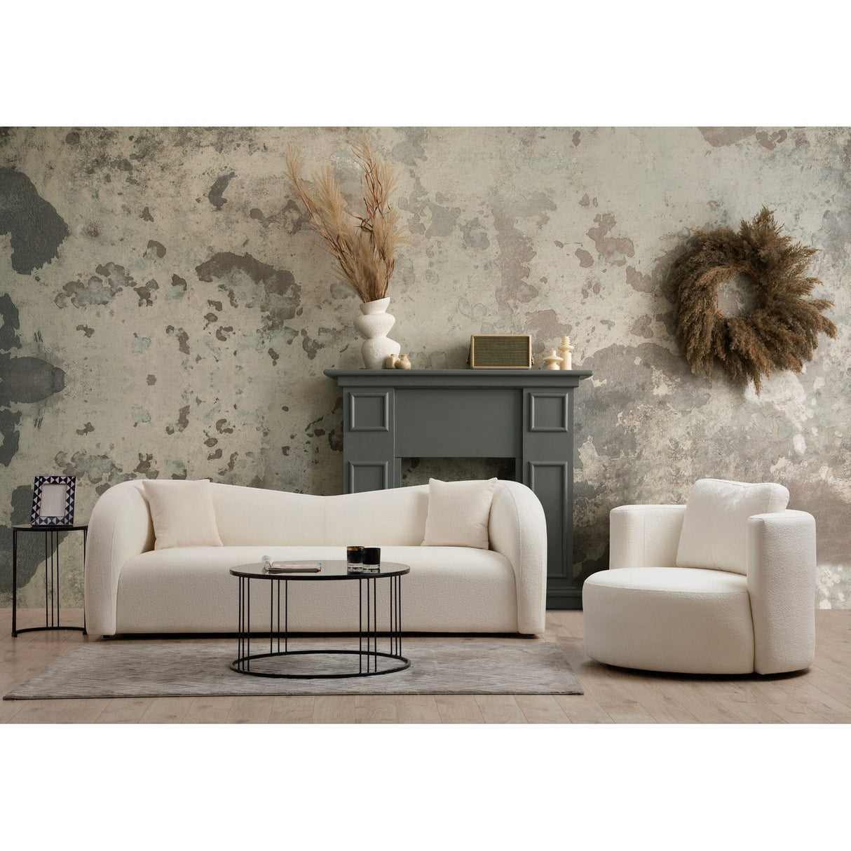 Funchal (225 x 76 x 75 cm) Kräm 3-sitssoffa