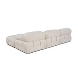 Vienna Beige L1-O1-1R-PUF (288 x 95 x 75 cm) Hörnsoffa Vit