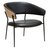 Crib Loungefåtölj Raven Black, Bleached Oak