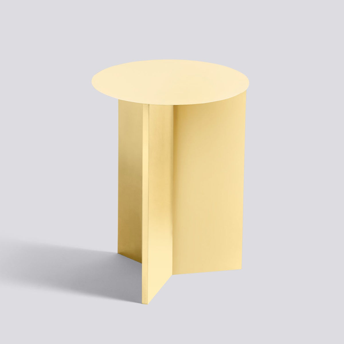 Slit runt Ø35 × H47 cm Sidobord Light yellow – pulverlackerat stål
