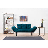 Helsingfors (155 x 85 x 70 cm) 2-sits bäddsoffa Petrolblå