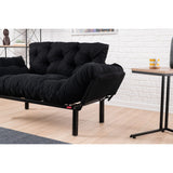 Helsingfors (155 x 85 x 70 cm) 2-sits bäddsoffa Svart