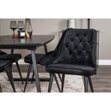 Inca, Velvet Deluxe Rektangulär matgrupp Svart, Svart, 160 x 85