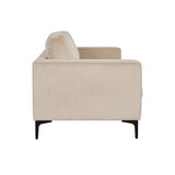 Bolero 3-sitssoffa Beige, Polyestersammet